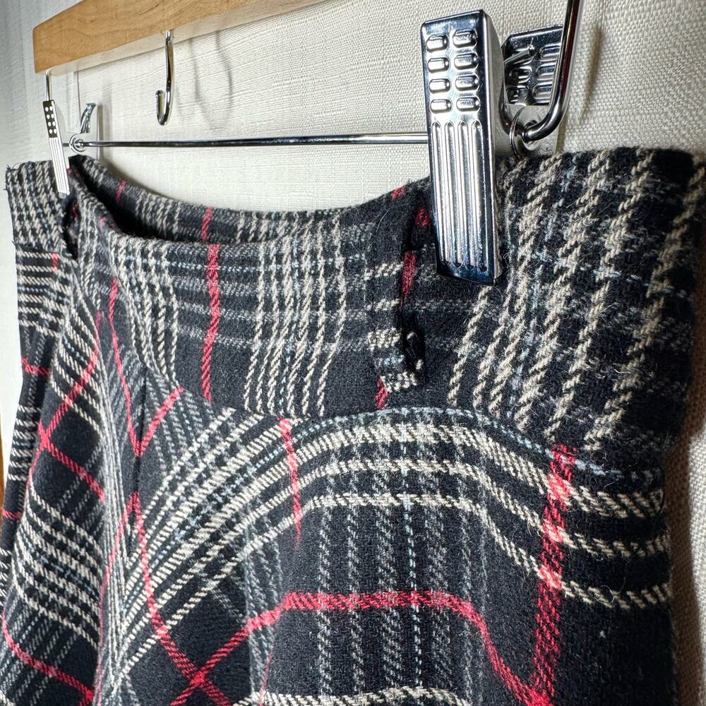 MONO B Plaid Skirt Womens L Wool Blend Classic Preppy Minimalist Winter Fall - Picture 3 of 11